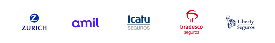 Logotipos de seguradoras parceiras